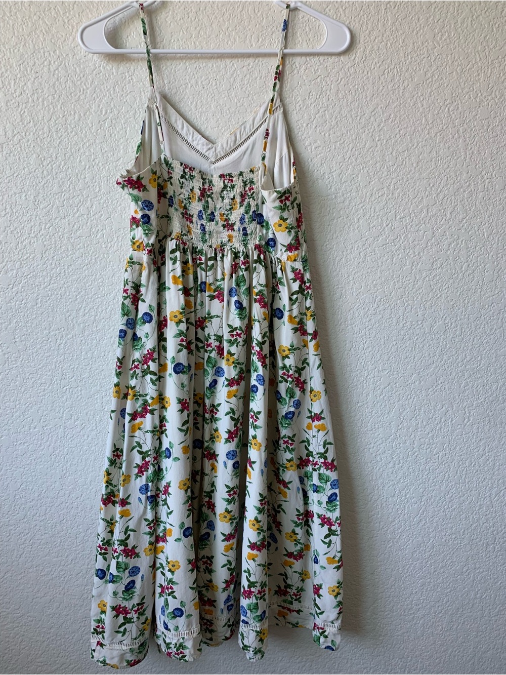 Old Navy White Floral Maxi Dress with Blue, Yellow & Pink Blooms - Picture 2 of 8